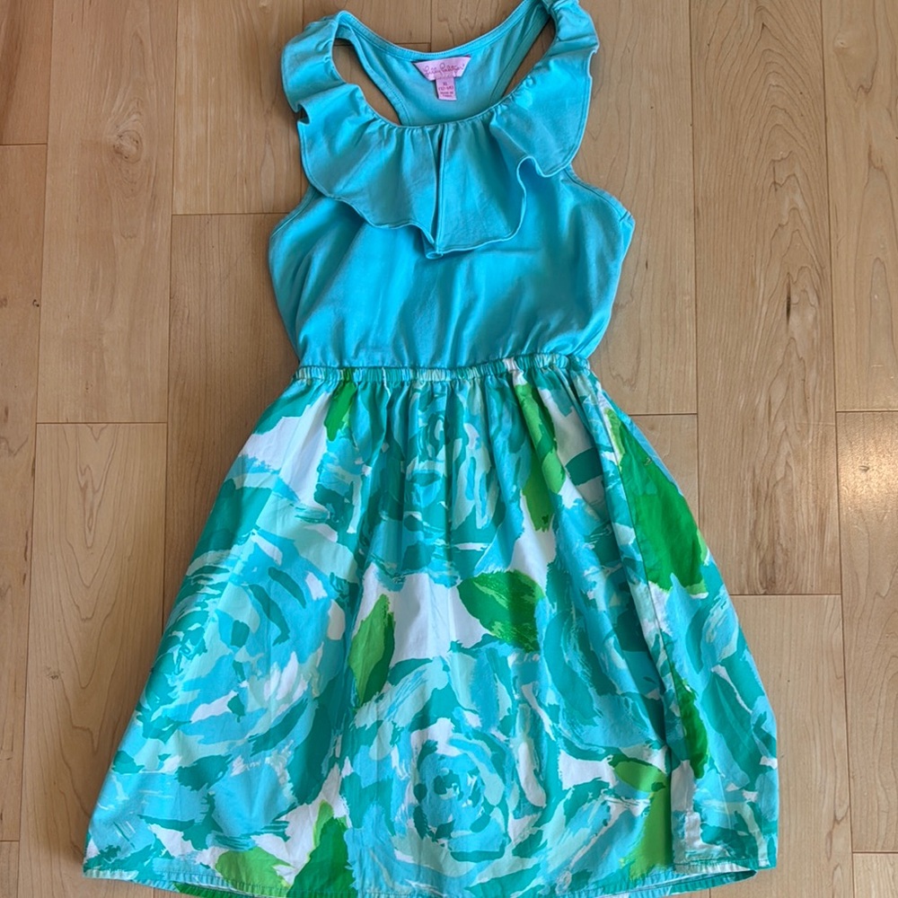 Lilly Pulitzer girls floral dress xl (12-14)
